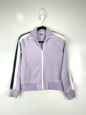 Pam & Gela Lavender Tuxedo Stripe Track Jacket Size P Zip Up Streetwear NWT